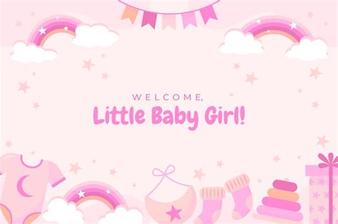 Free Vector | Hand drawn baby announcement background