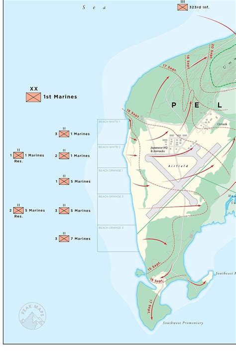 Battle of Peleliu Downloadable Jpeg Map - Etsy