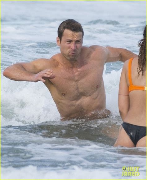 Shirtless Glen Powell Looks Hotter Than Ever While Filming Beach Scene with Sydney Sweeney for ...