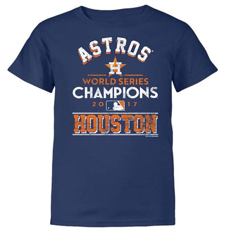 Youth Houston Astros Soft as a Grape Navy 2017 World Series Champions T-Shirt