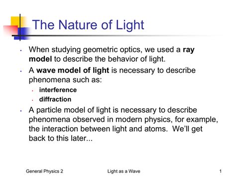 wave model of light