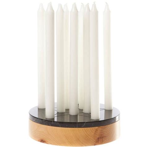 Cornelius Candleholder, Solitary Game and Centerpiece in Marble and Wood For Sale at 1stdibs