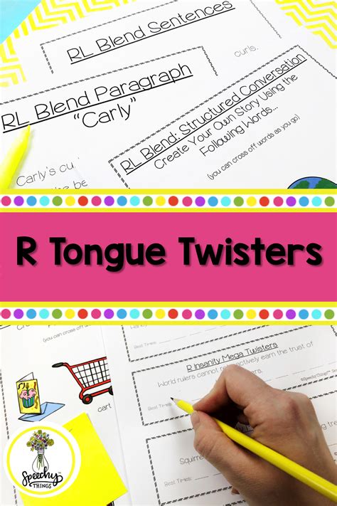 R tongue twisters for speech therapy will keep your activities fresh ...