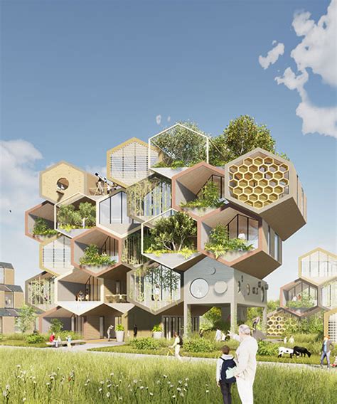 the 'hive' project envisions honeycomb-shaped residential complex for 2030