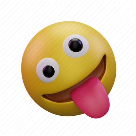 Zany, face, emoji 3D illustration - Download on Iconfinder