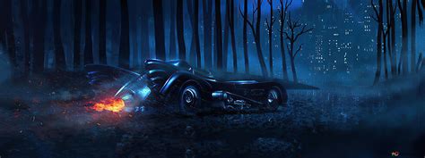 Batman Car And Bat Logo 4K wallpaper download