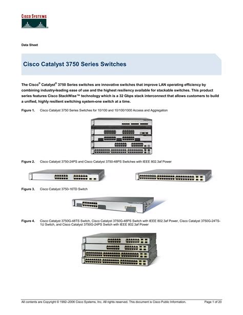 Cisco 3750 data sheet | PDF