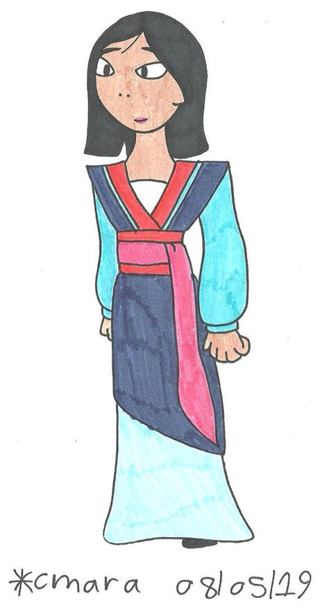 Mulan in blue dress by cmara on DeviantArt