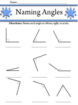 Angles Worksheet