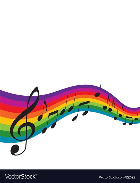 Rainbow music Royalty Free Vector Image - VectorStock