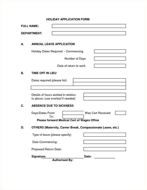 annual leave application form free download letter formats word pdf documents amp premium ...