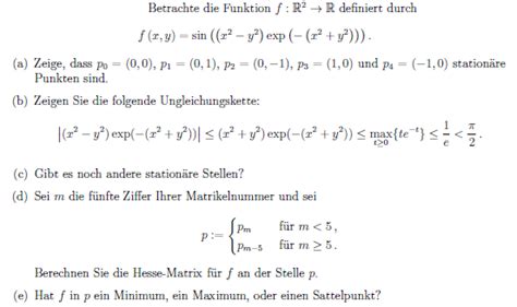 Bestimmung der Hesse Matrix | Mathelounge