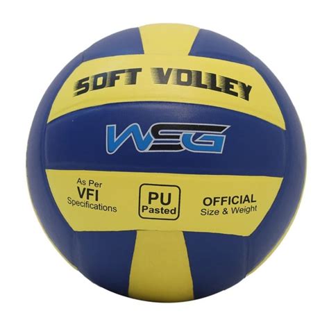 Polyurethane Machine Stiched Blue WSG PU Soft Volleyball, 18, Size: 5 Inch at Rs 275/piece in ...