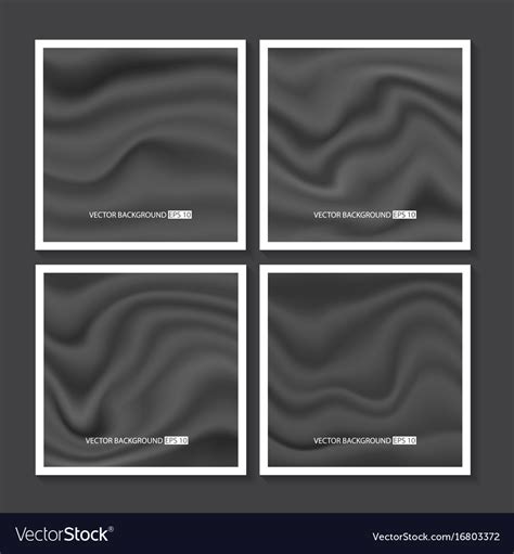 Set of black silk texture Royalty Free Vector Image