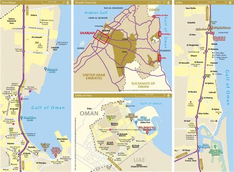 Emirate of Sharjah map - Ontheworldmap.com