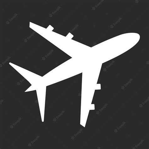 Premium Vector | Silhouette of white plane on black background for web ...