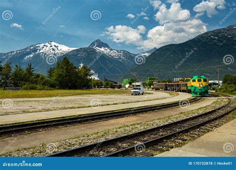 Historic Train in the City of Skagway in Alaska Editorial Stock Photo ...