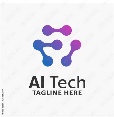 Artificial Intelligence / AI tech logo design Stock Vector | Adobe Stock