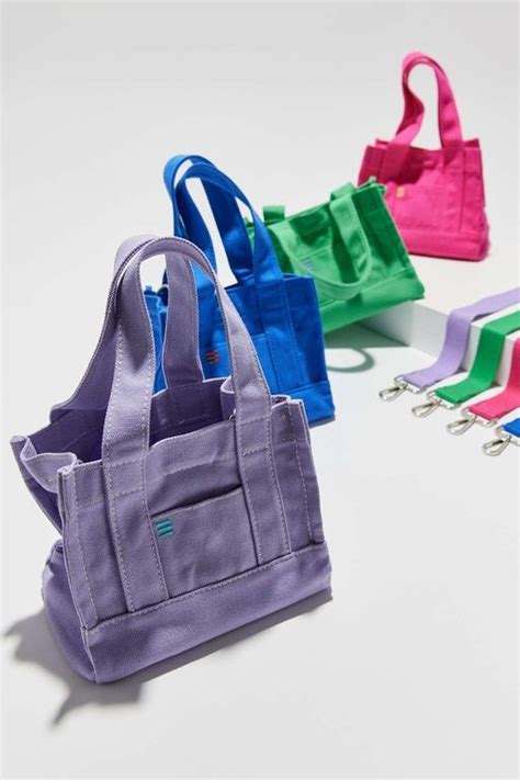 Women's BDG Mini Canvas Classic Tote Bag - Purple - Totes With pop stitching, metal hardware and ...