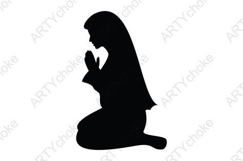 Praying Woman. SVG File for Cricut Graphic by artychoke.design · Creative Fabrica