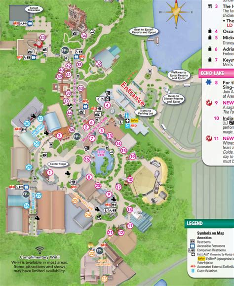 Disney Hollywood Studios Park Map - Hiking In Map