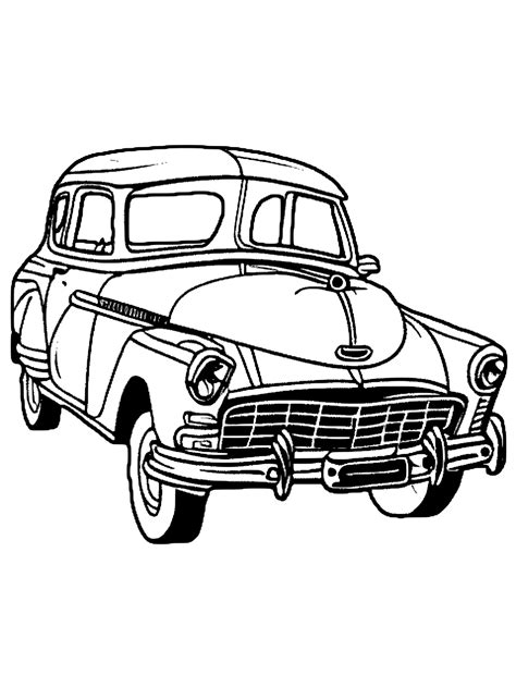 Old Car Coloring Page · Creative Fabrica