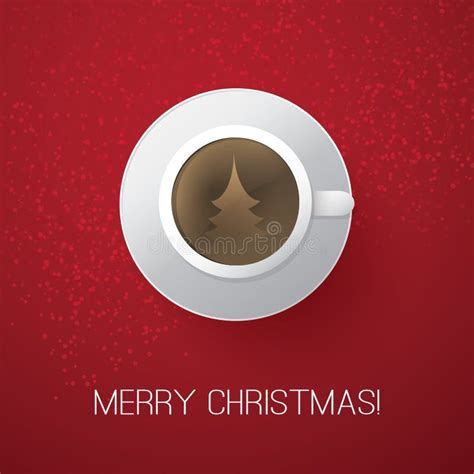 Merry Christmas Card with Coffee Cup Stock Vector - Illustration of business, happy: 35379999