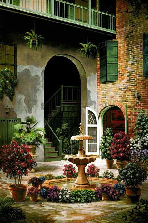 Brulatour Courtyard - bradthompsongalleries | Spanish style homes ...