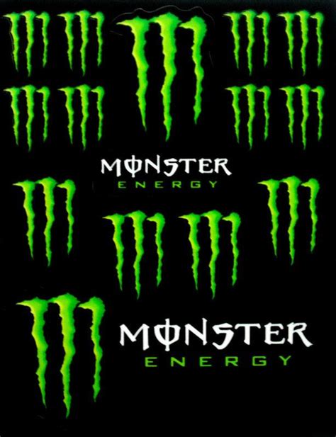 Purchase Monster Energy Drinks Logo Sheet of 14 Stickers Decals motorcycle in EU, BG, for US $13.99