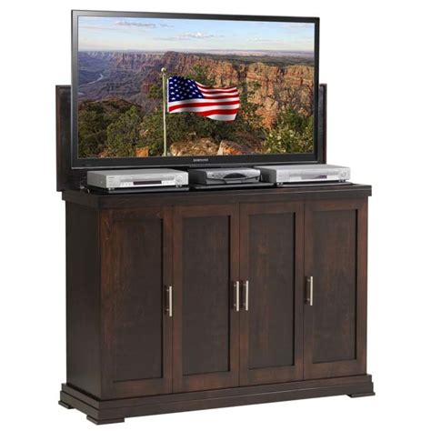 TV Lift Cabinet Linton TV Lift for 42 to 65 inch Screens Espresso AT006474