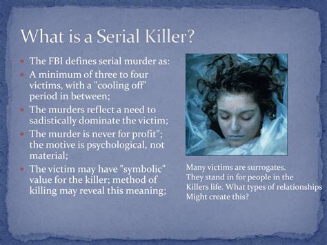 PPT - Forensic Psychology: Serial Killer Profiling PowerPoint ...