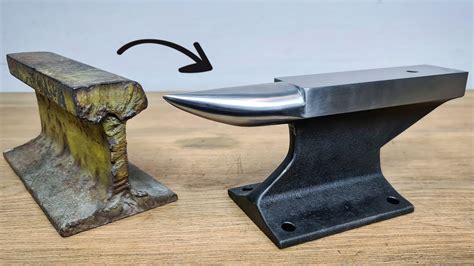 I turn a Railroad Track into an Anvil! Simple & Easy DIY - Homemade Anvil - YouTube