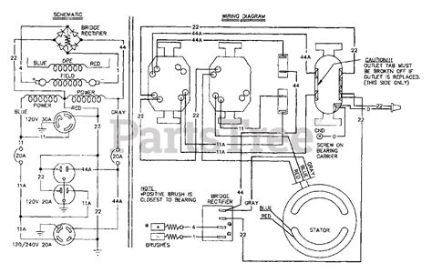 Generac 9091-0 - Generac 3,300 Watt Portable Generator Wiring Diagram & Schematic Parts Lookup ...