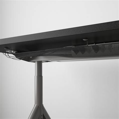 IDÅSEN desk, black/dark gray, 63x311/2" - IKEA