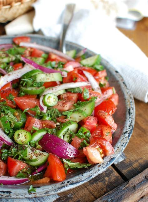 Persian Tomato Cucumber Salad - A Cedar Spoon