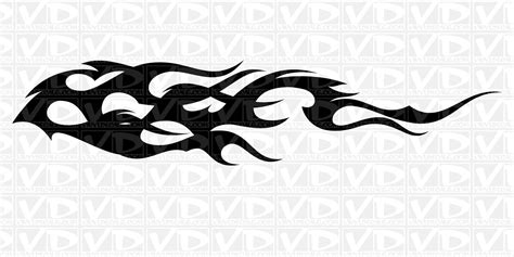 VinylDecals.com | Side Flame Vinyl Decal Sticker