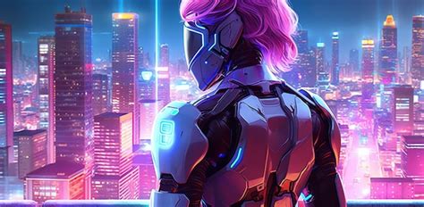 Premium AI Image | background modern scifi cyberpunk robotic wallpaper illustration design