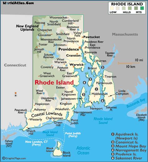 Map of Rhode Island - Large Color Map | Rhode Island travel, Rhode ...