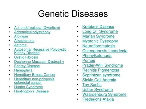 PPT - Genetic Diseases PowerPoint Presentation, free download - ID:5372232