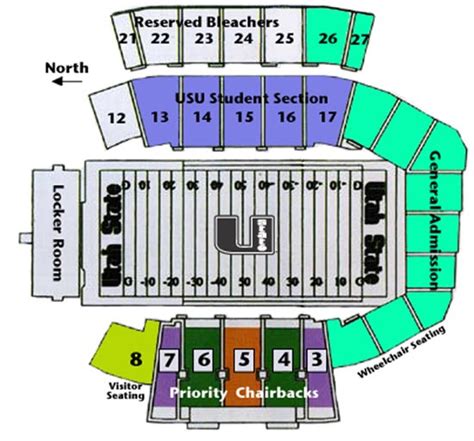 Usu Football Stadium Seating Chart - Stadium Seating Chart