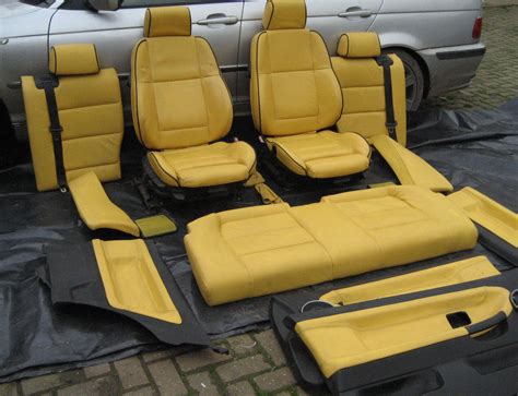 E36 Coupe Full leather Yellow and black interior FS in UK Midlands seats and door panels ...