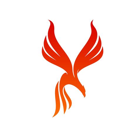 Phoenix bird icon, firebird with fire wings symbol 21663793 Vector Art ...