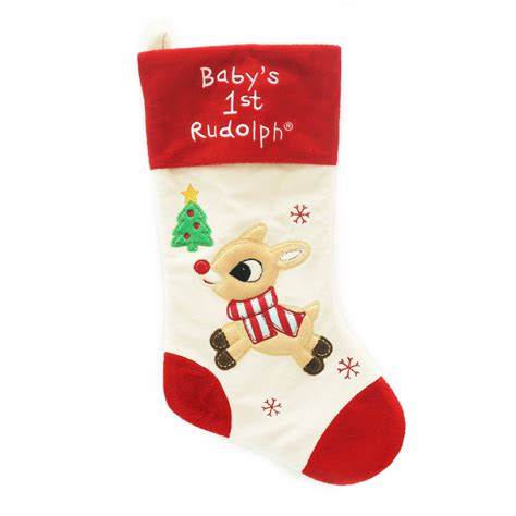 Holiday Time Christmas Decor Rudolph The Red Nose Reindeer 20" Baby 1St ...