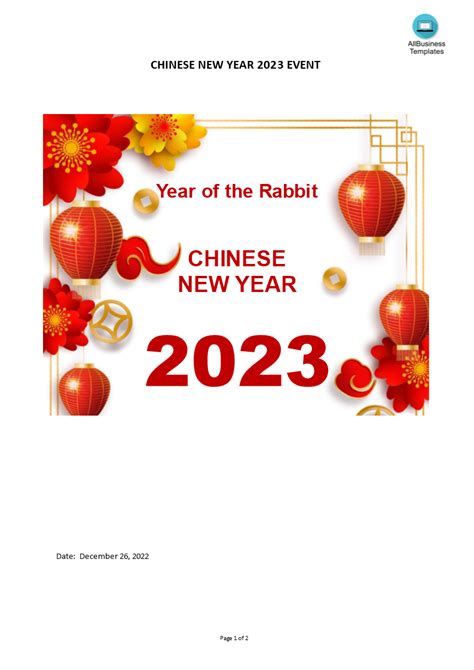 Chinese New Year 2023 | Templates at allbusinesstemplates.com