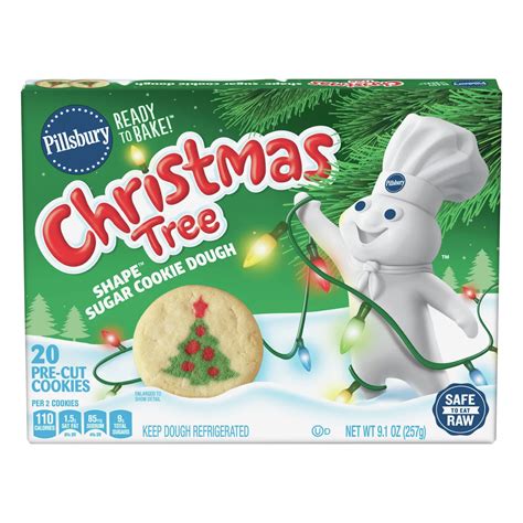 Pillsbury Ready To Bake! Christmas Tree Shape Sugar Cookies - Shop Biscuit & Cookie Dough at H-E-B