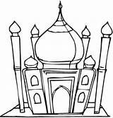 Mosque Coloring Pages At GetDrawings  Free Download sketch template