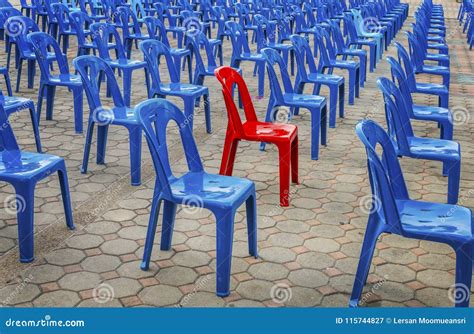 Red Chair and Blue Chair Different, the Red Outstanding Stock Image - Image of chair, seats ...