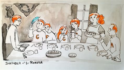 ArtStation - The Weasley family having dinner