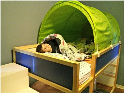 IKEA Child's KURA GREEN Dots BED TENT Canopy Toy Xmas Girl Boy