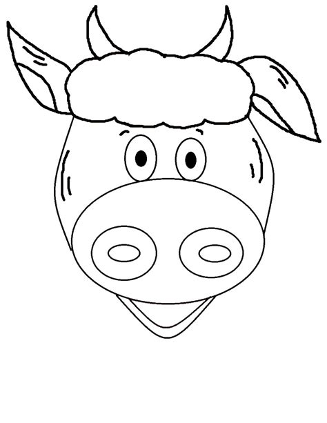 Printable Cow Face Template - Printable Word Searches